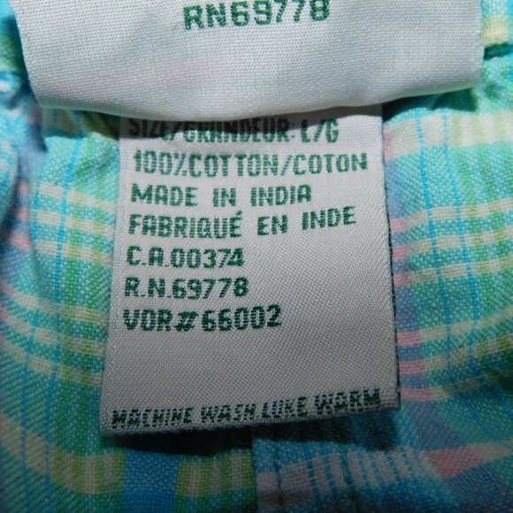 VTG Northern Reflections Womens L Short & Shirt Set Pastel Plaid 2 Piece - Picture 6 of 12